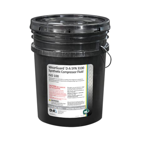 D-A Lubricant Co D-A WearGuard SYN 3100 Syn Blend Compressor Oil SAE 100 - 5 Gal Pail IP53748
